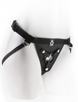 King Cock Fit Rite Harness Black Nylon Strap On - Dildos - www.Coyha.com