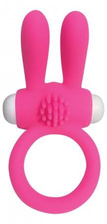 Neon Rabbit Ring Vibrator Pink - Men's Toys - www.Coyha.com