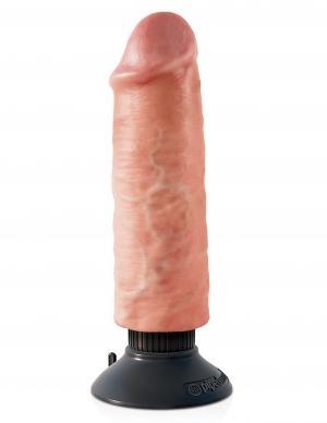 King Cock 6 inches Vibrating Dildo Beige - Vibrators - www.Coyha.com