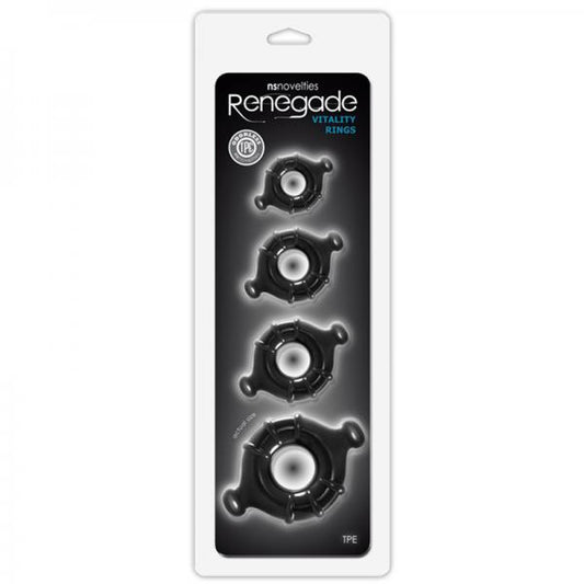 Renegade Vitality Rings Black - Men's Toys - www.Coyha.com