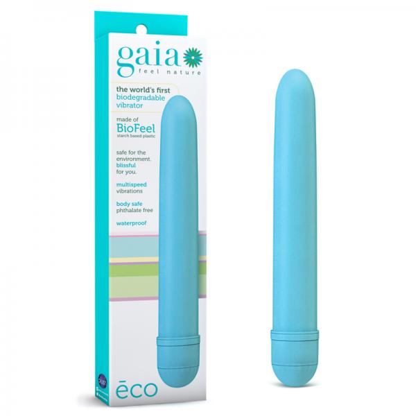 Gaia Biodegradable Vibrator Eco Aqua Blue - Vibrators - www.Coyha.com