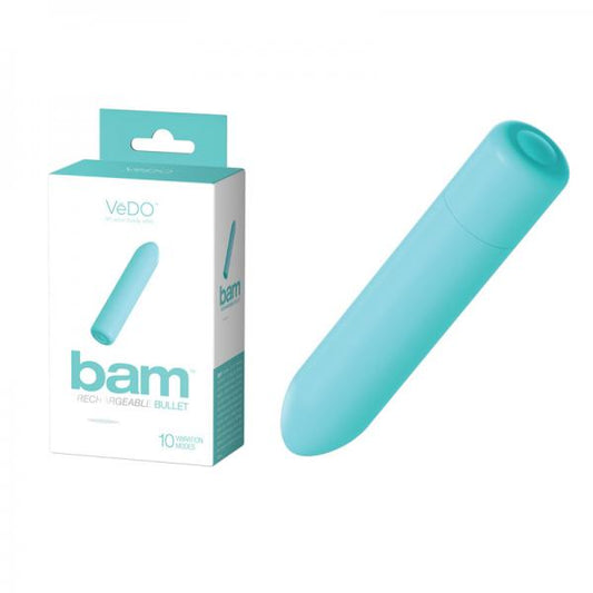 Vedo Bam Rechargeable Bullet - Tease Me Turquoise - Vibrators - www.Coyha.com