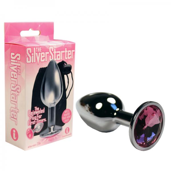 Silver Starter Bejeweled Stainless Steel Plug - Anal Toys - www.Coyha.com