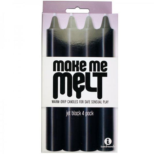 Make Me Melt Sensual Warm Drip Candles Black 4 Pack - Lubes & Lotions - www.Coyha.com