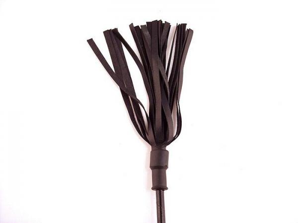 Rouge Leather Wooden Handle Riding Crop Black - Bondage - www.Coyha.com