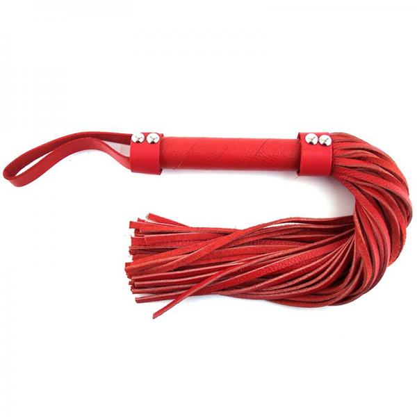 Rouge H-style Leather Flogger Red - Bondage - www.Coyha.com