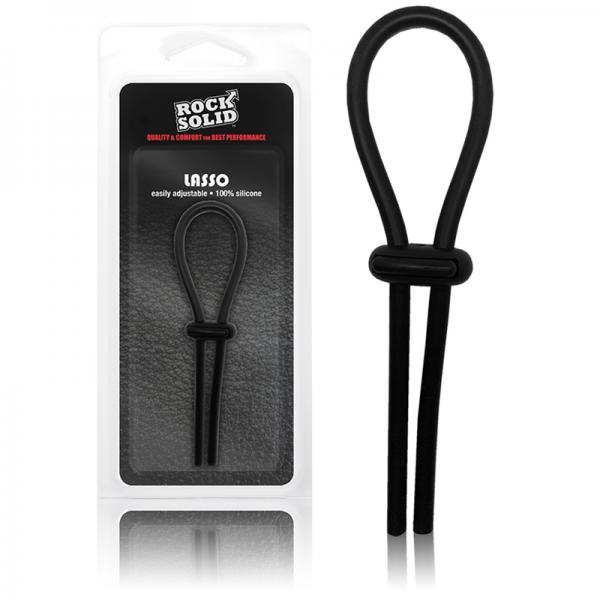 Rock Solid Lasso Cock Ring Black - Men's Toys - www.Coyha.com