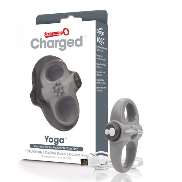 Screaming O Charged Yoga Vooom Mini Vibe - Grey - Men's Toys - www.Coyha.com