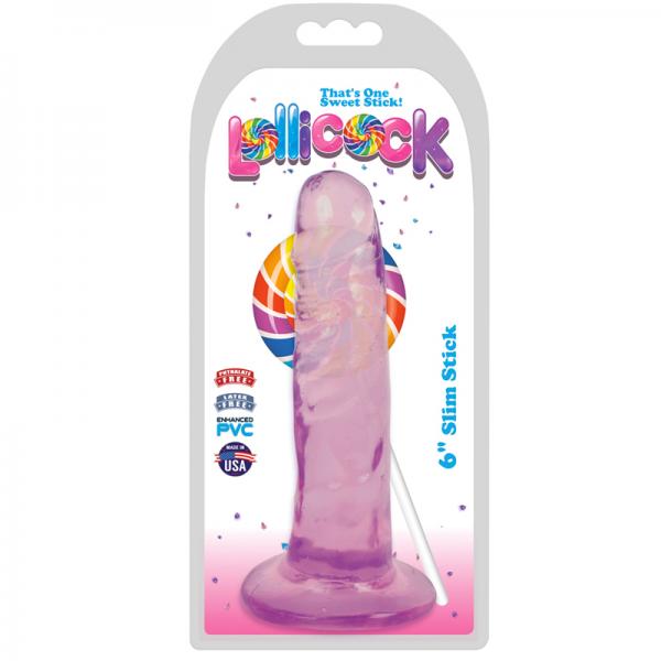 Lollicock Slim Stick 6in Grape Ice - Dildos - www.Coyha.com