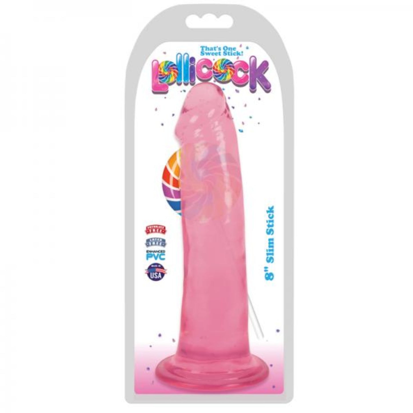 Lollicock Slim Stick 8in Cherry Ice - Dildos - www.Coyha.com