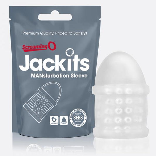 Screaming O Jackits Mansturbation Sleeve (clear Only) - Men's Toys - www.Coyha.com