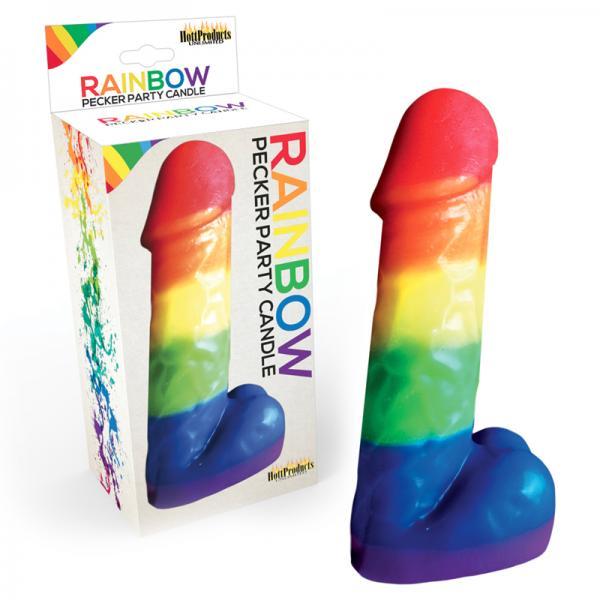 Rainbow Pecker Party Candle 7 inches - Extras - www.Coyha.com