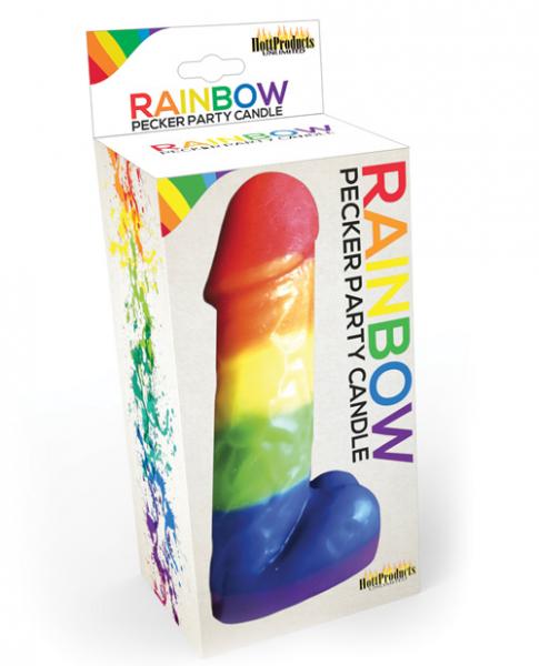 Rainbow Pecker Party Candle 7 inches - Extras - www.Coyha.com