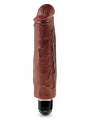 King Cock 7 inches Vibrating Stiffy Brown - Vibrators - www.Coyha.com