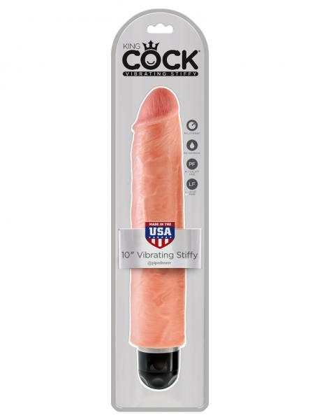 King Cock 10 inches Vibrating Stiffy Beige - Vibrators - www.Coyha.com