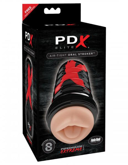 PDX Elite Air Tight Oral Stroker Beige - Men's Toys - www.Coyha.com