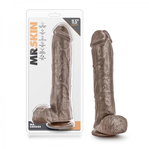 Mr Savage 11.5 inches Dildo with Suction Cup Brown - Dildos - www.Coyha.com