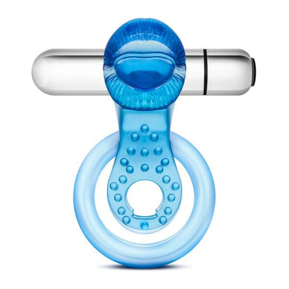 Stay Hard 10 Function Vibrating Tongue Ring Blue - Men's Toys - www.Coyha.com