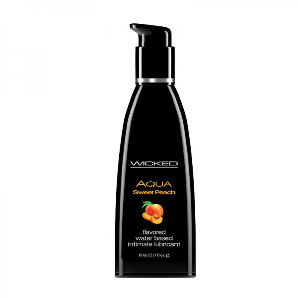 Wicked Aqua Sweet Peach Flavored Lubricant 2oz - Lubes & Lotions - www.Coyha.com