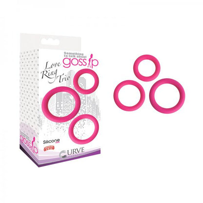 Gossip Love Ring Trio Magenta Pink - Men's Toys - www.Coyha.com