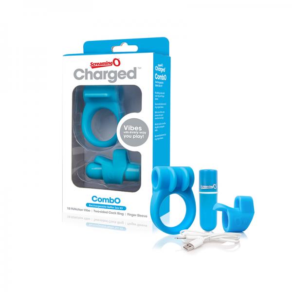 Screaming O Charged Combo Kit #1 - Blue Vibrators - www.Coyha.com