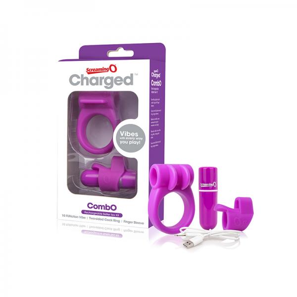 Screaming O Charged Combo Kit #1 - Purple Vibrators - www.Coyha.com