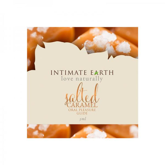 Intimate Earth Salted Caramel Flavored Glide Foil .10oz - Lubes & Lotions - www.Coyha.com