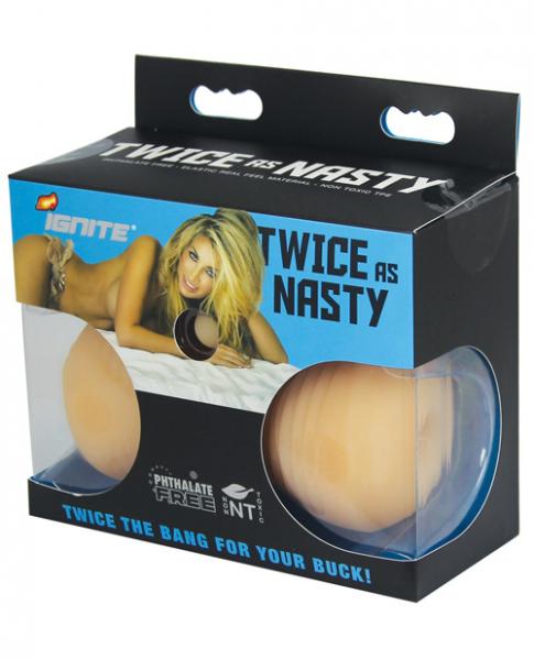 Twice As Nasty Vanilla Beige Stroker - Men's Toys - www.Coyha.com