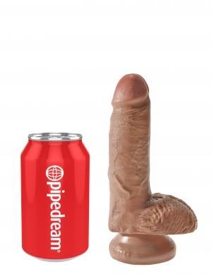 King Cock 7 inches Cock with Balls Tan Dildo - Dildos - www.Coyha.com