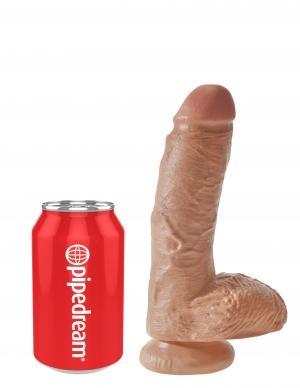 King Cock 8 inches Cock with Balls Tan Dildo - Dildos - www.Coyha.com