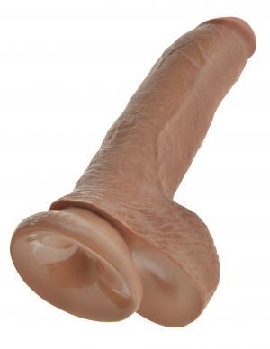 King Cock 9 inches Cock with Balls Tan Dildo - Dildos - www.Coyha.com