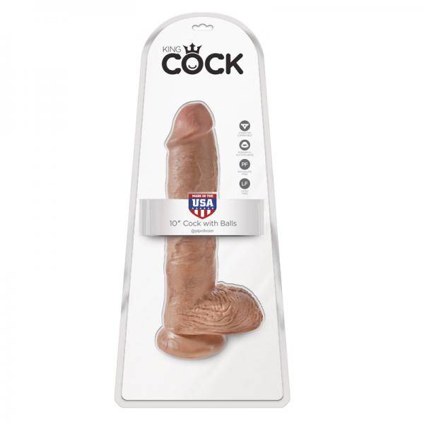 King Cock 10in Cock - Tan - Dildos - www.Coyha.com