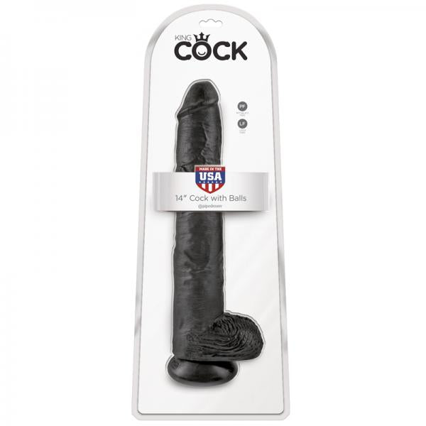 King Cock 14in Cock - Black - Dildos - www.Coyha.com