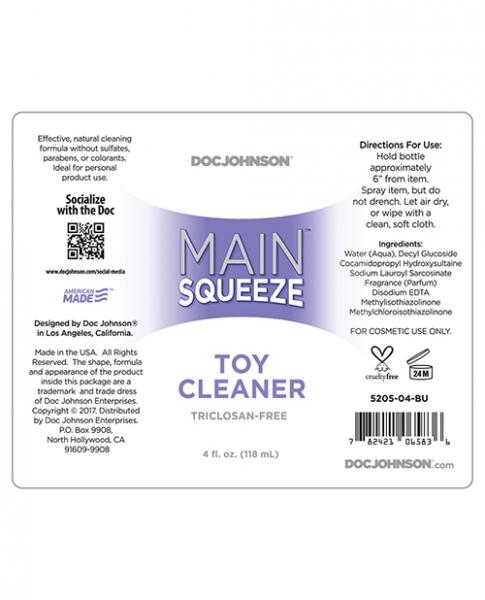 Main Squeeze Toy Cleaner 4 fluid ounces - Extras - www.Coyha.com