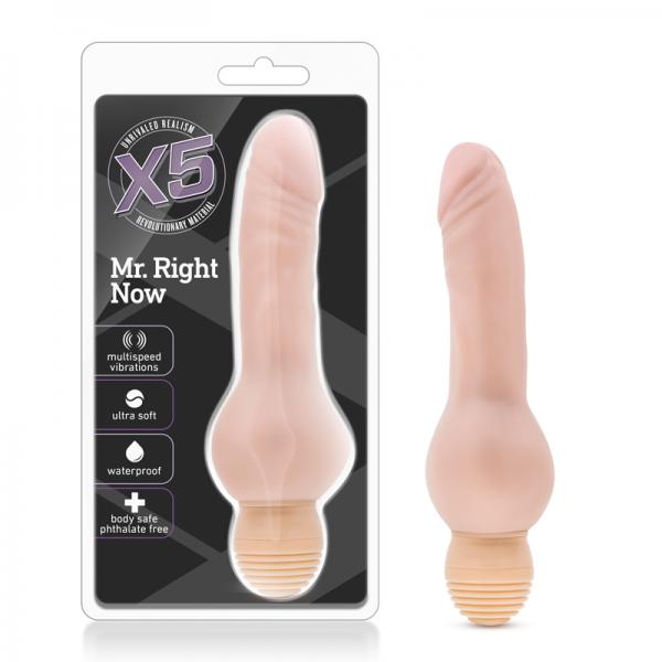 X5 Plus Mr Right Now Vibrating Dildo Beige - Vibrators - www.Coyha.com