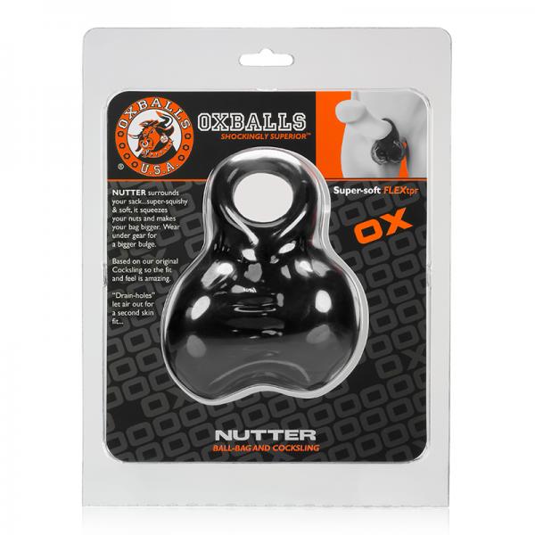 Oxballs Nutter Ballsack, Black - Men's Toys - www.Coyha.com