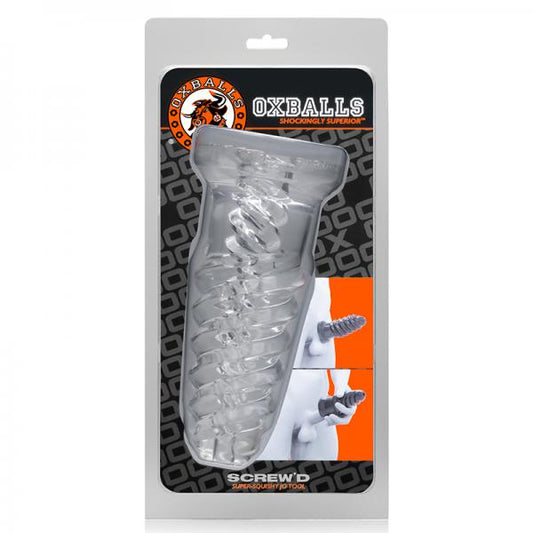 Oxballs Screw'd, Super Squish Corkscrew Jackoff Toy, Clear - Men's Toys - www.Coyha.com