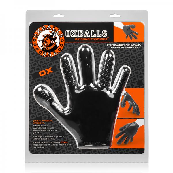 Finger F*ck Textured Glove Oxballs Black - Sexy Wear - www.Coyha.com