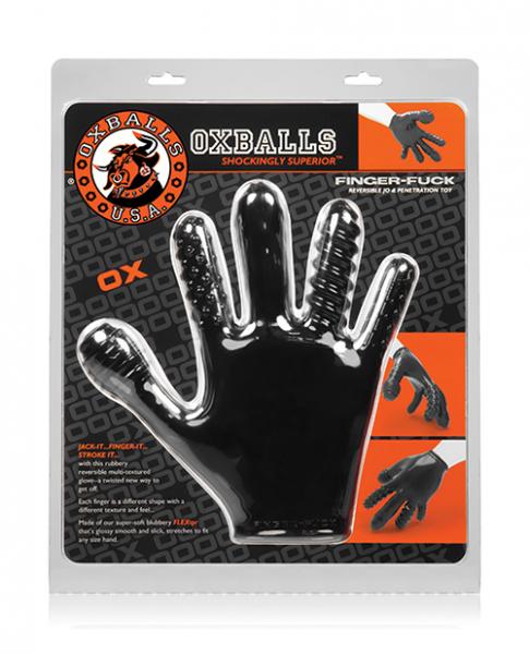 Finger F*ck Textured Glove Oxballs Black - Sexy Wear - www.Coyha.com