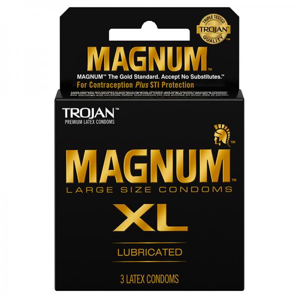 Trojan Magnum XL 3 Pack Latex Condoms - Extras - www.Coyha.com