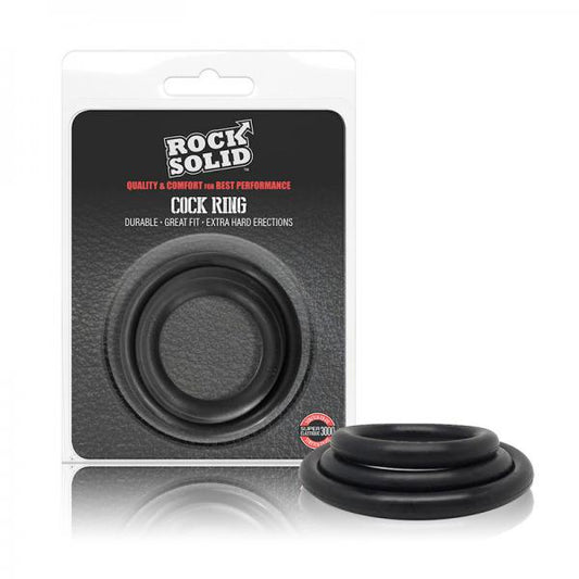 Rock Solid Tri-pack Rubber Gasket (1.25in, 1.5in, 2in) Black - Men's Toys - www.Coyha.com