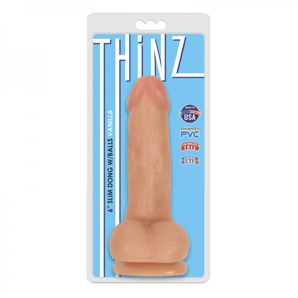 Thinz 6 inches Slim Dong with Balls Vanilla Beige - Dildos - www.Coyha.com