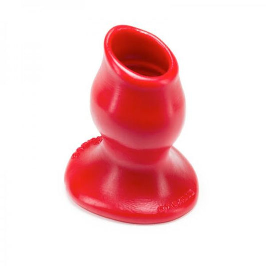 Oxballs Pighole-2, Hollow Plug, Medium, Red - Anal Toys - www.Coyha.com