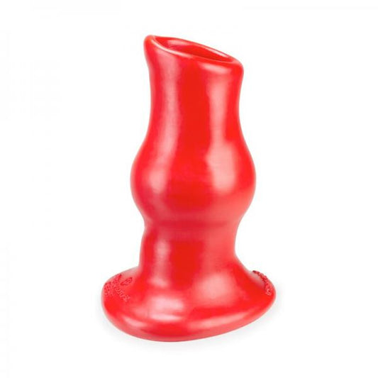 Oxballs Pig Hole Deep-2, Hollow Plug, Large, Red - Anal Toys - www.Coyha.com