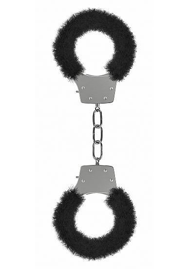 Ouch Pleasure Handcuffs Furry Black - Bondage - www.Coyha.com