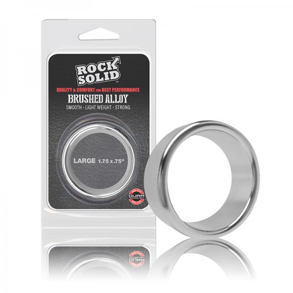 Rock Solid Brushed Alloy Large (1.75in X .75in) Silver - Men's Toys - www.Coyha.com