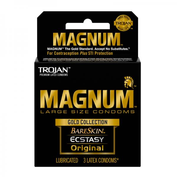 Trojan Magnum Large Size Condoms Gold Collection 3 Pack - Extras - www.Coyha.com