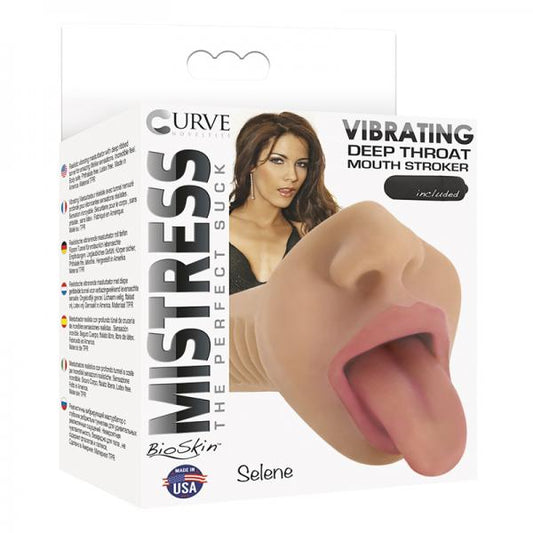 Mistress Bioskin Perfect Suck Vibrating Selene Latte - Men's Toys - www.Coyha.com