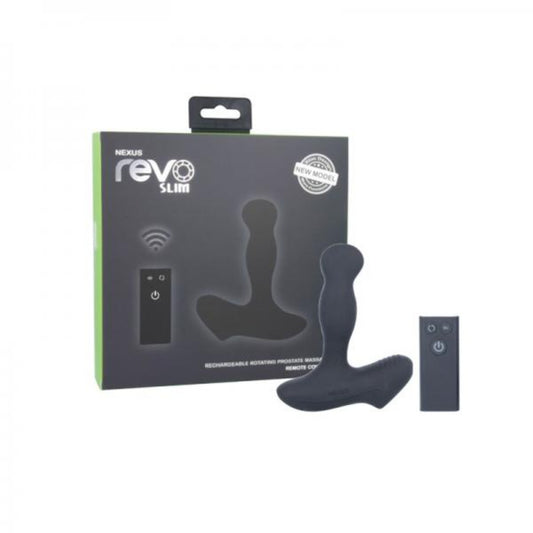 Nexus Revo Slim Remote Control Rotating Prostate Massager - Black - Anal Toys - www.Coyha.com