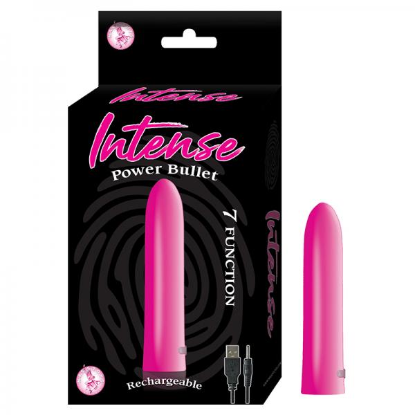 Intense Power Bullet Rechargeable 7 Function Usb Cord Included Waterproof Pink - Vibrators - www.Coyha.com